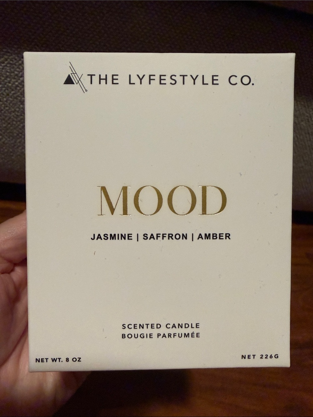 MOOD Jasmine Saffron Amber Scented Candle